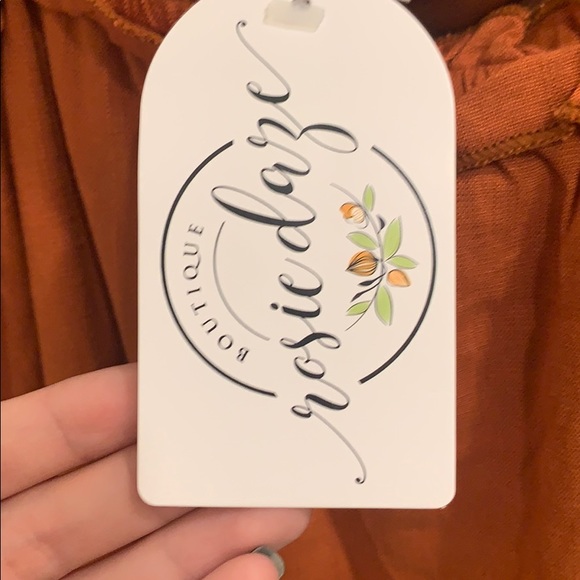 Rust Ruffle Dress - Picture 5 of 6